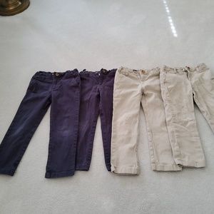 Pre-owned 4 Pieces Boy's French Toast School Uniforms Long Pants Waist adjustabl